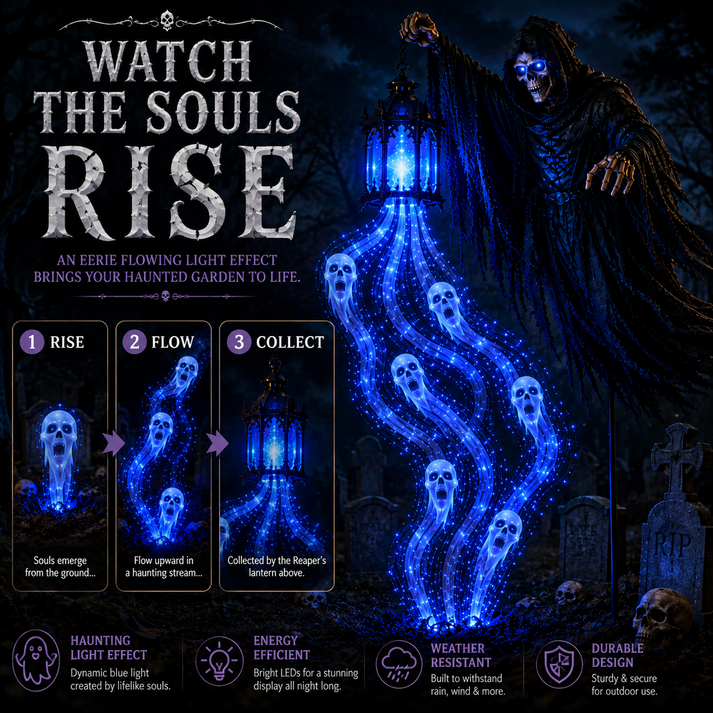 ✨Today 49% OFF💀Halloween Soul Harvester Animated Garden Light🏚️