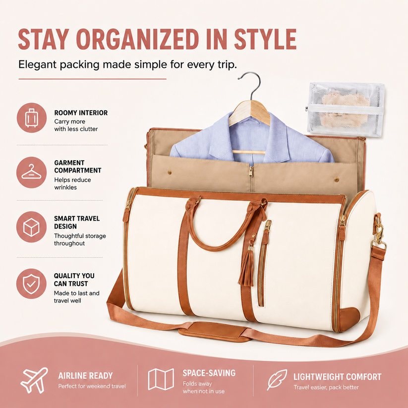 Large Capacity Foldable Travel Duffle Bag